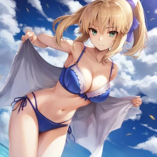 Estilo anime, Fate Saber, Sujetador